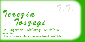 terezia toszegi business card